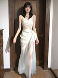 retro lace seaside holiday purple dress HZ1024